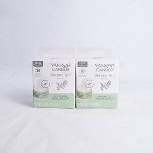 2 x Yankee Candle Serene Air Refills Renewing Hinoki Juniper Room Fragrance